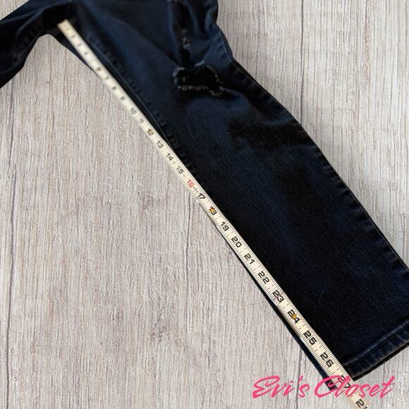 Old Navy Pop Icon Skinny Jeans Women's Black Denim Distressed Mid-Rise. Sz 16 - Picture 9 of 13